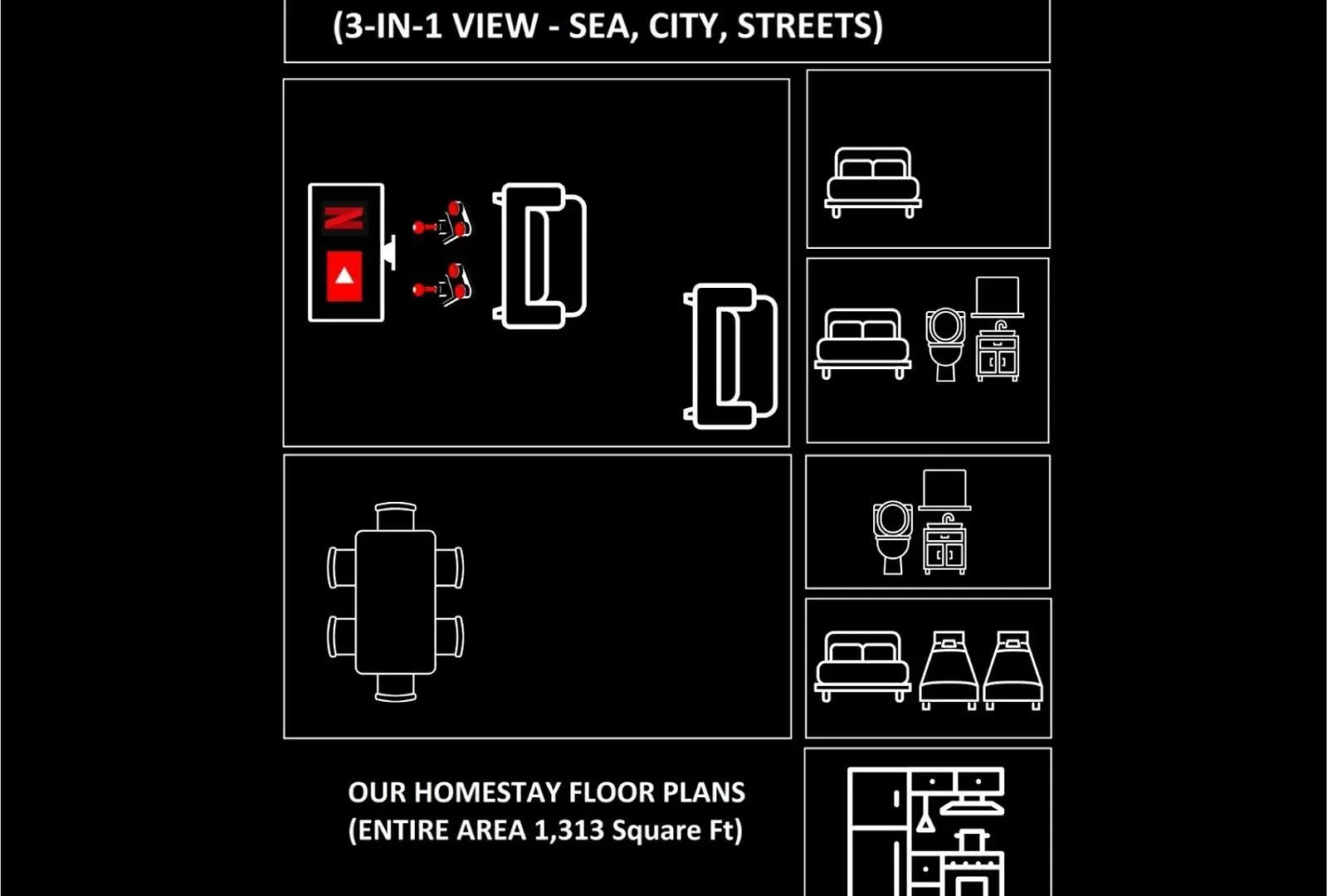 10Pax 3-Bedroom L Seaview L Georgetown L Gleneagles L Mansion One